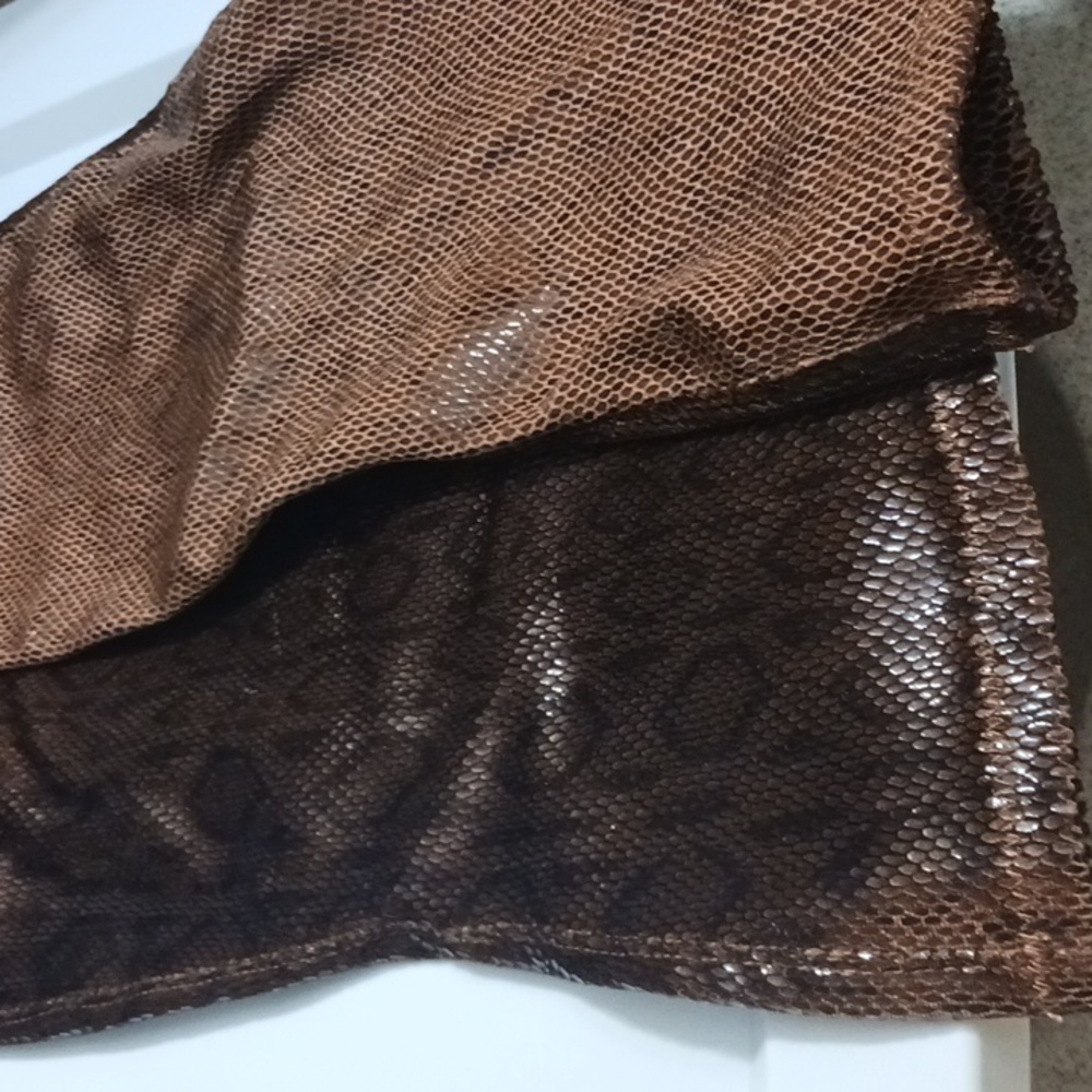Fashion Nova Brown Snakeskin Pointed Toe Stiletto Boots - Picture 4 of 4